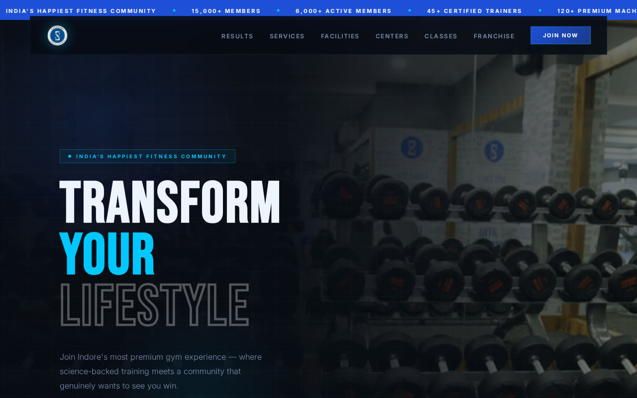 Sapphire Gym website preview